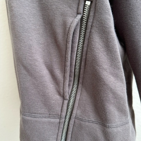 Athleta Cozy Karma Side Zip Funnel Neck Sweatshirt Sage Brown M, Super soft - Picture 9 of 12